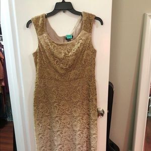 A Gold gradient Dress